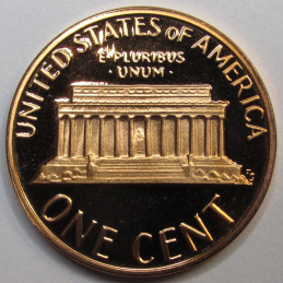 1984 S Lincoln Memorial Cent - vintage San Francisco mintmark proof penny