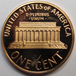 1986 S Lincoln Memorial Cent - flashy vintage American proof penny