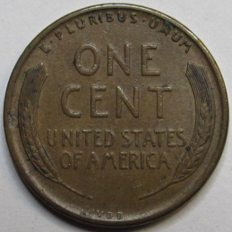 1909 VDB Lincoln Wheat Cent - antique higher grade American first year wheat penny