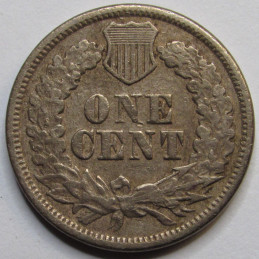 1863 Indian Head Cent - historic Civil War era curponickel penny