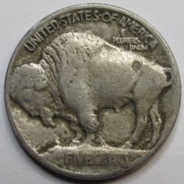 1913 Buffalo Nickel - Type 1 - antique first year of issue nickel with raised mound