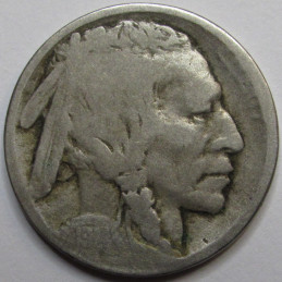 1914 D Buffalo Nickel - antique key date Denver mintmark American coin