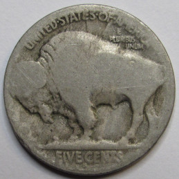 1914 S Buffalo Nickel - antique San Frrancisco mintmark American Indian coin