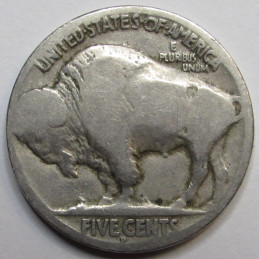 1915 D Buffalo Nickel - antique Denver mintmark American Indian coin