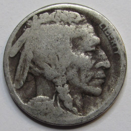 1916 S Buffalo Nickel - antique San Francisco mintmark American Indian coin