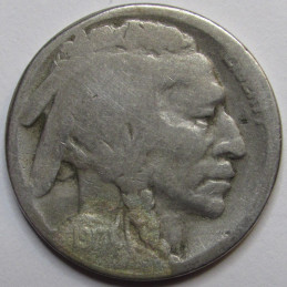 1917 S Buffalo Nickel - antique lower mintage antique American Indian coin