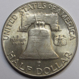 1948 Franklin Half Dollar - vintage uncirculated first year of issue American coin