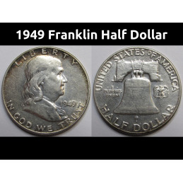 1949 Franklin Half Dollar - better date vintage American coin