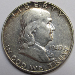 1949 Franklin Half Dollar - better date vintage American coin