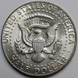 1969 D JFK Half Dollar - 40 percent silver beautiful uncirculated vintage coin