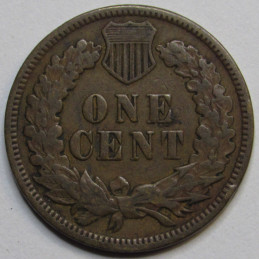 1880 Indian Head Cent - antique wild west era American penny coin