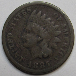 1885 Indian Head Cent - antique better date American Indian penny