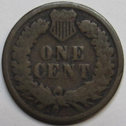 1885 Indian Head Cent - antique better date American Indian penny