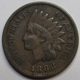 1888 Indian Head Cent - better condition antique American Indian penny