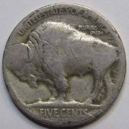 1923 S Buffalo Nickel - antique San Francisco mintmark American Indian coin