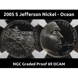 2005 S Jefferson Nickel - Ocean In View - NGC Graded Proof 69 DCAM