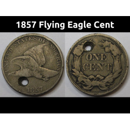 1857 Flying Eagle Cent - antique first year of issue American small penny