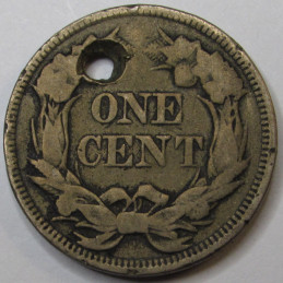 1857 Flying Eagle Cent - antique first year of issue American small penny