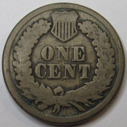 1863 Indian Head Cent - Civil War era American cupronickel penny