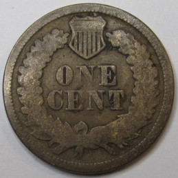 1867 Indian Head Cent - antique scarce date Reconstruction era penny