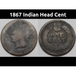 1867 Indian Head Cent -...