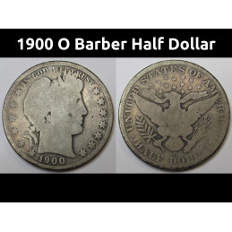 1900 O Barber Half Dollar - better date turn of the century American silver half
