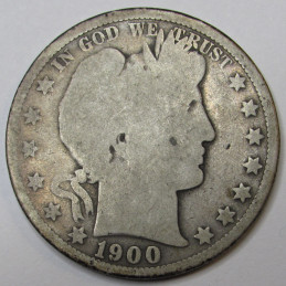 1900 O Barber Half Dollar - better date turn of the century American silver half