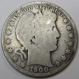 1900 O Barber Half Dollar - antique New Orleans mint American silver half