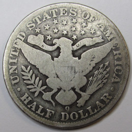 1900 O Barber Half Dollar - antique New Orleans mint American silver half
