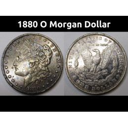 1880 O Morgan Dollar - antique New Orleans mint silver dollar