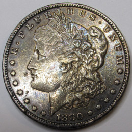 1880 O Morgan Dollar - antique New Orleans mint silver dollar