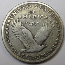 1917 D Standing Liberty Quarter - Type 1 - antique first year of issue silver quarter