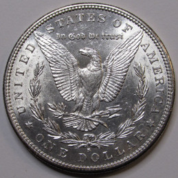 1886 S Morgan Dollar - antique uncirculated San Francisco mintmark silver dollar