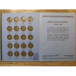 Whitman Coin Folder for Buffalo Nickels - vintage coin storage