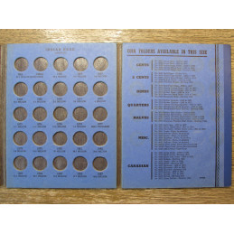 Whitman coin folder for Indian Head Cents - 1856-1909 - vintage coin supply