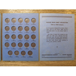 Whitman coin folder for Indian Head Cents - 1856-1909 - vintage coin supply