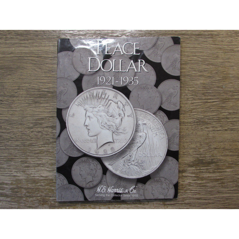 HE Harris coin folder for Peace Dollars - 1921-1935 - vintage coin supply HE Harris coin folder for Peace Dollars - 1921-1935 - vintage coin supply