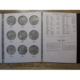 HE Harris coin folder for Peace Dollars - 1921-1935 - vintage coin supply