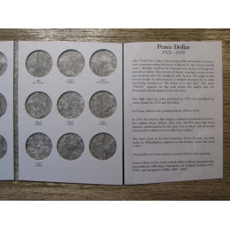 HE Harris coin folder for Peace Dollars - 1921-1935 - vintage coin supply