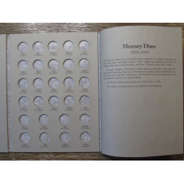 HE Harris coin folder for Mercury Dimes - 1916-1945 - vintage coin supply