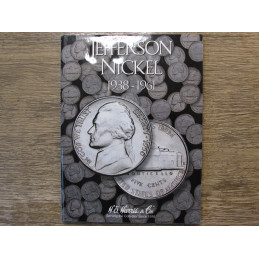 HE Harris coin folder for Jefferson Nickels - 1938-1961 - vintage coin supply