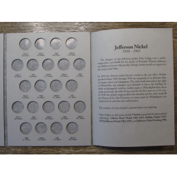 HE Harris coin folder for Jefferson Nickels - 1938-1961 - vintage coin supply