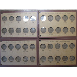 Wayte Raymond Boards for Large Cents - 1793-1857 - complete set