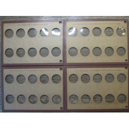 Wayte Raymond Boards for Large Cents - 1793-1857 - complete set
