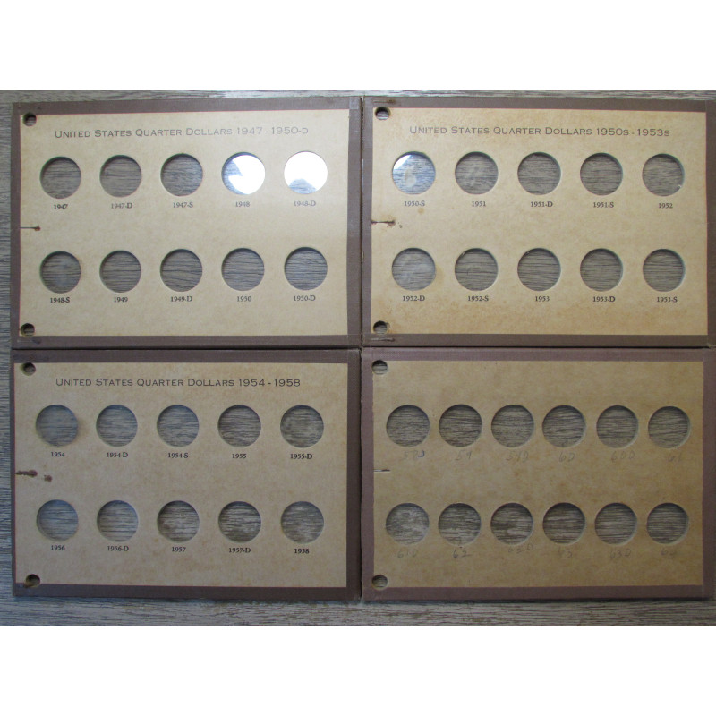 Meghrig and Wayte Raymond boards for Washington Quarters - 1947-1978 Meghrig and Wayte Raymond boards for Washington Quarters - 1947-1978