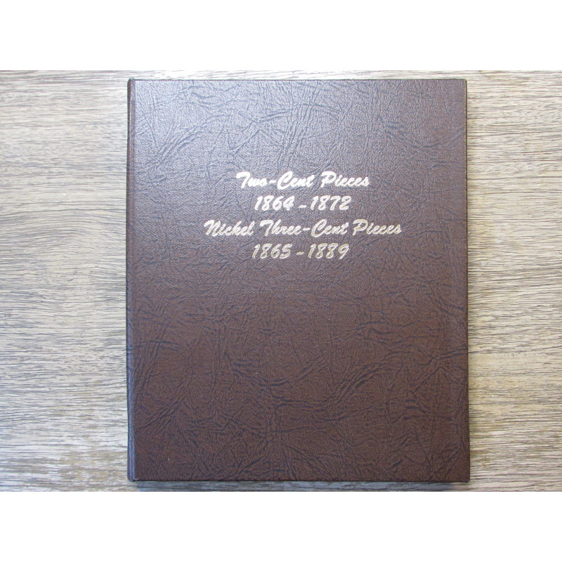 Dansco coin album for Two Cent pieces and Three Cent nickels - vintage coin supply