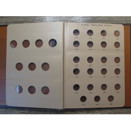 Dansco coin album for Two Cent pieces and Three Cent nickels - vintage coin supply