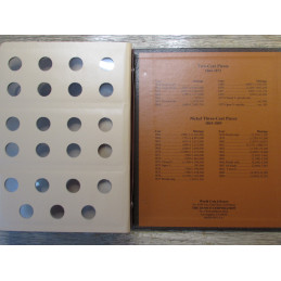 Dansco coin album for Two Cent pieces and Three Cent nickels - vintage coin supply