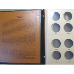 Dansco coin album for Silver Dollars - 1878-1893 - vintage coin supply