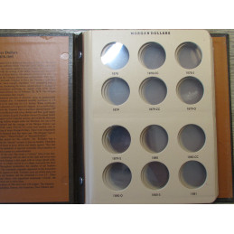 Dansco coin album for Silver Dollars - 1878-1893 - vintage coin supply